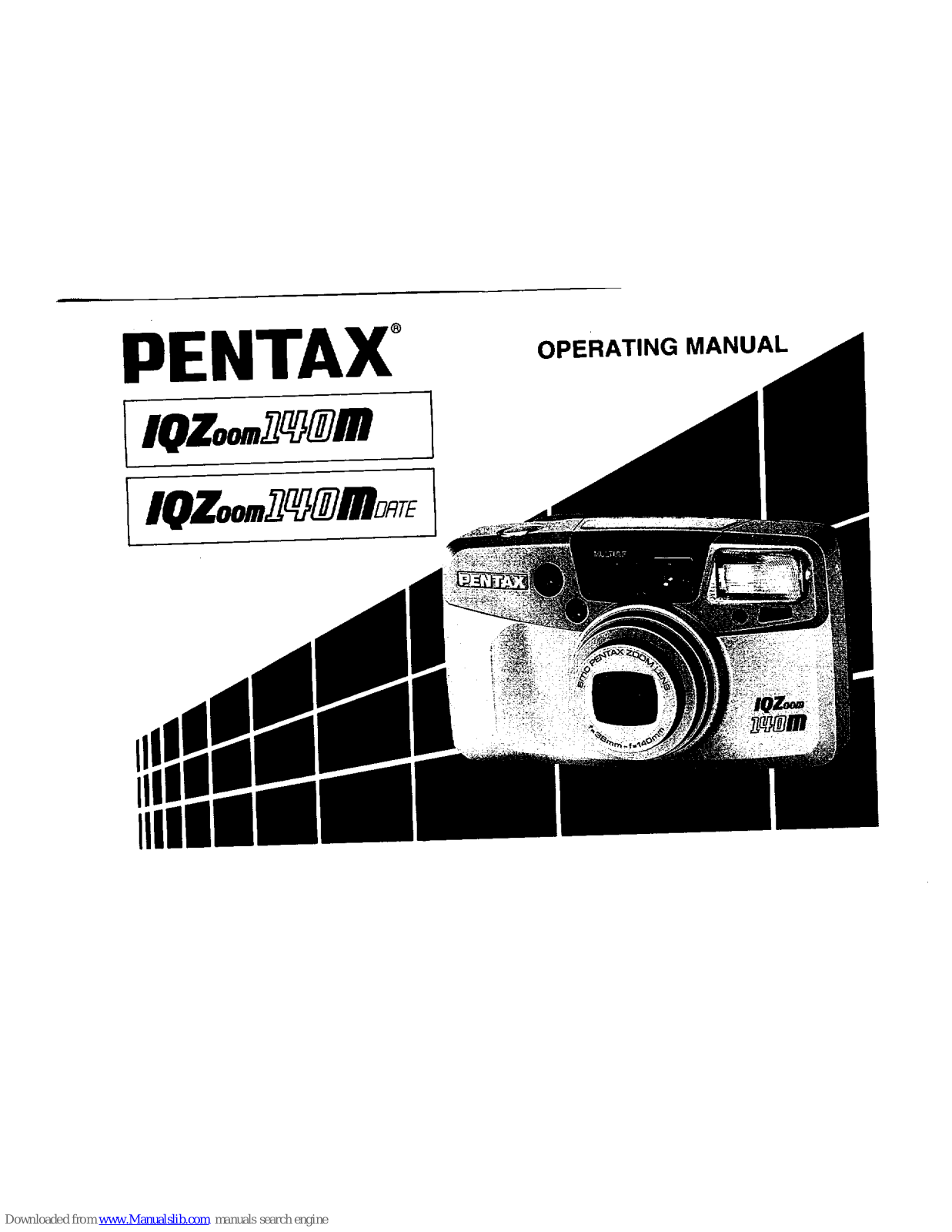 Pentax 140M - IQ Zoom QD Date 35mm Camera, IQZoom 140M, IQ Zoom 140M Date Operating Manual