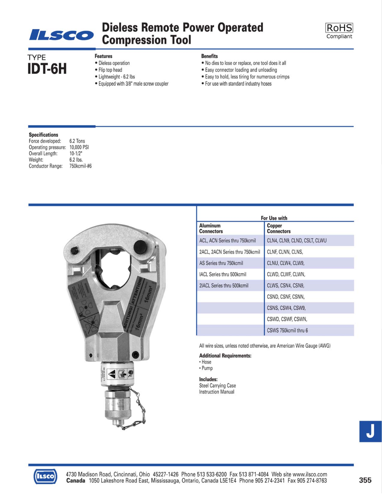 Ilsco Dieless Remote Power Operated Catalog Page