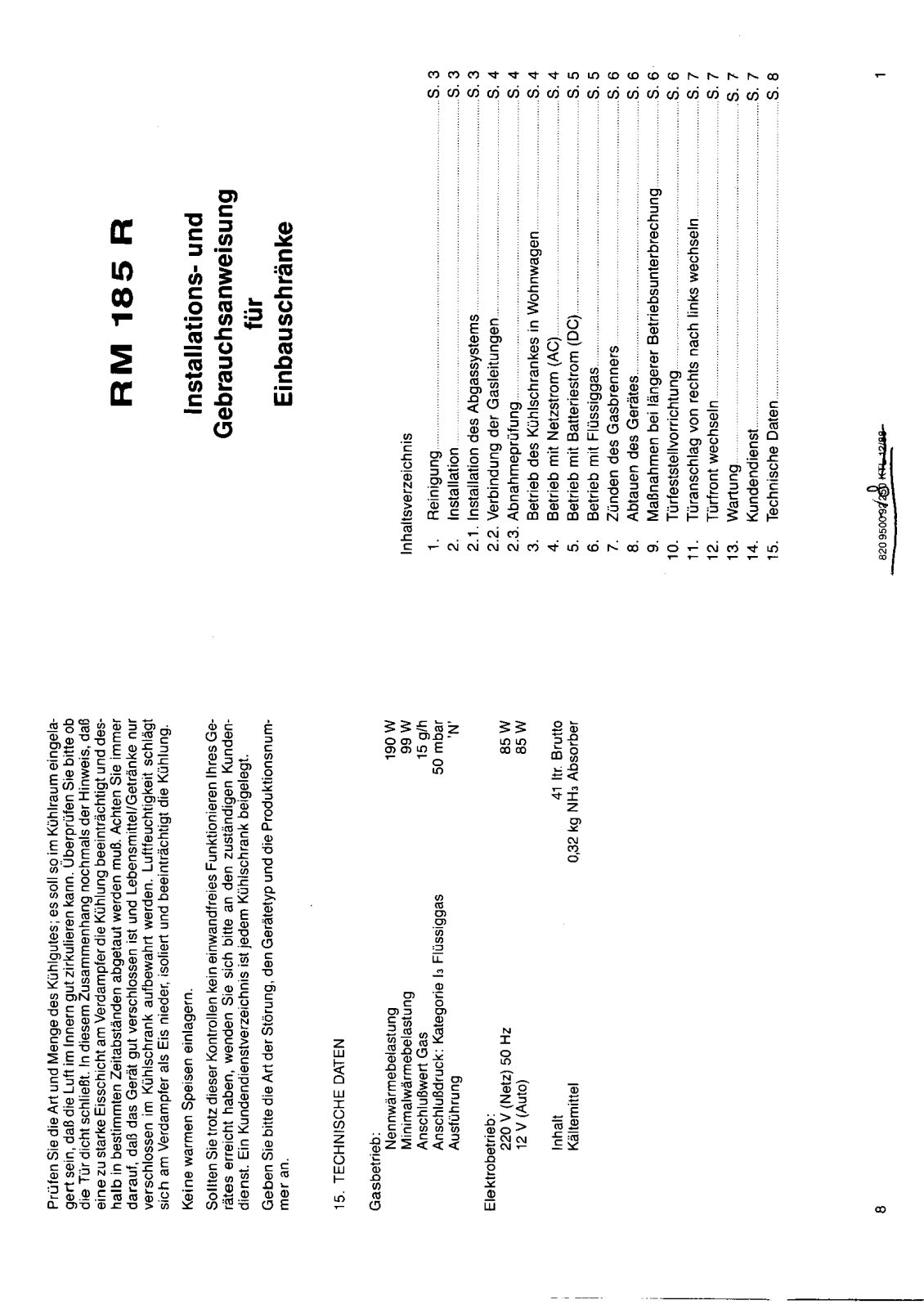 AEG RM185R User Manual