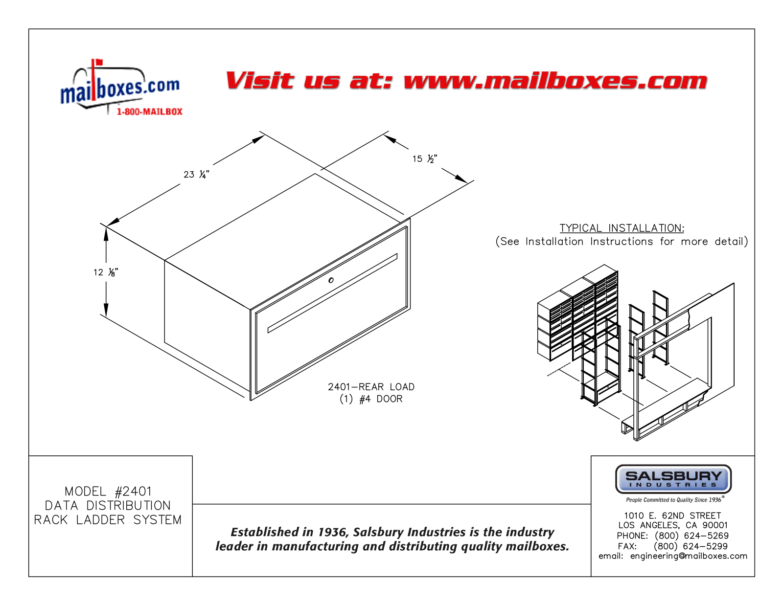 Salsbury Industries 2401 User Manual