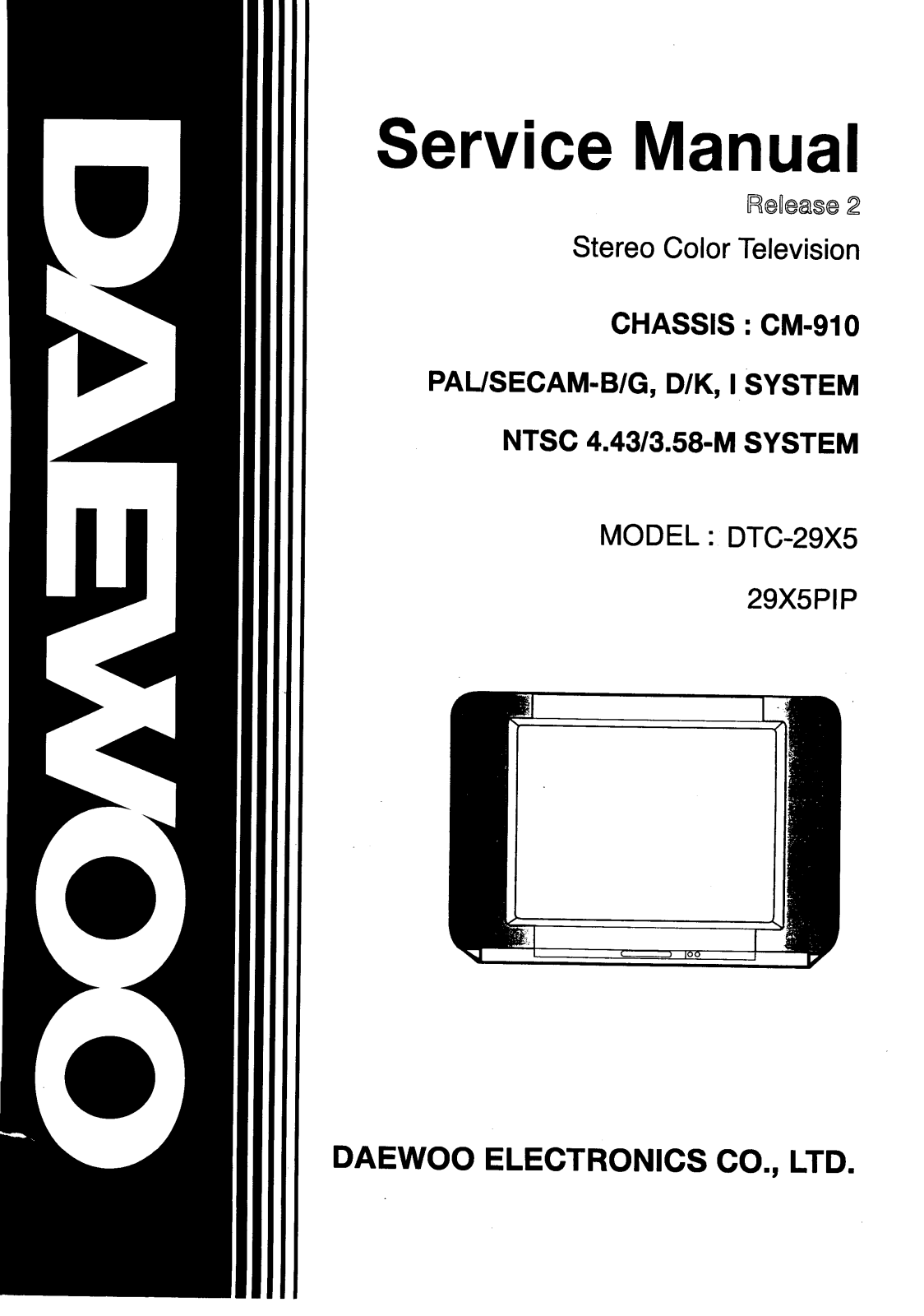 Daewoo CM-910 Service Manual