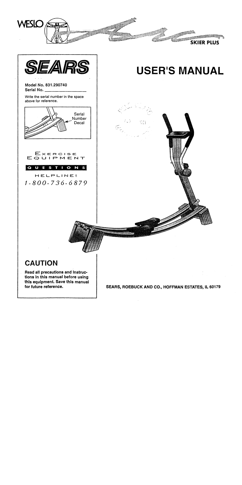 Weslo 831.290740 Owner's Manual