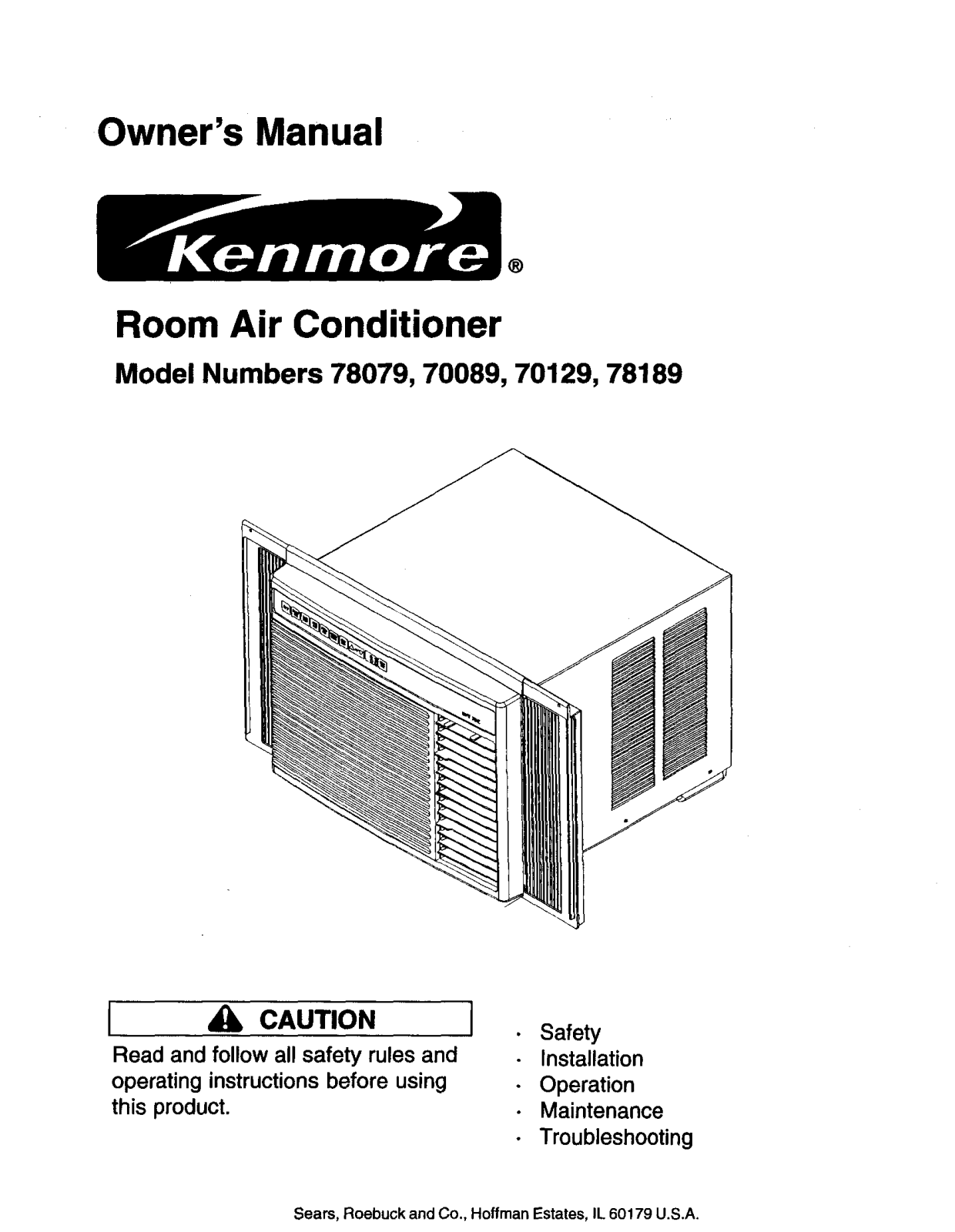 Kenmore 70129, 78189, 78079 User Manual - ManualMachine.com