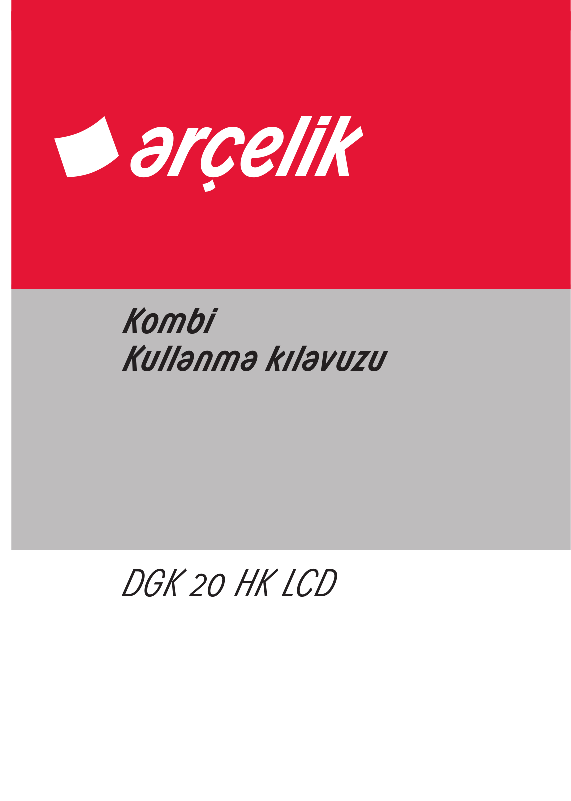 Arçelik DGK 20 HK LCD User manual