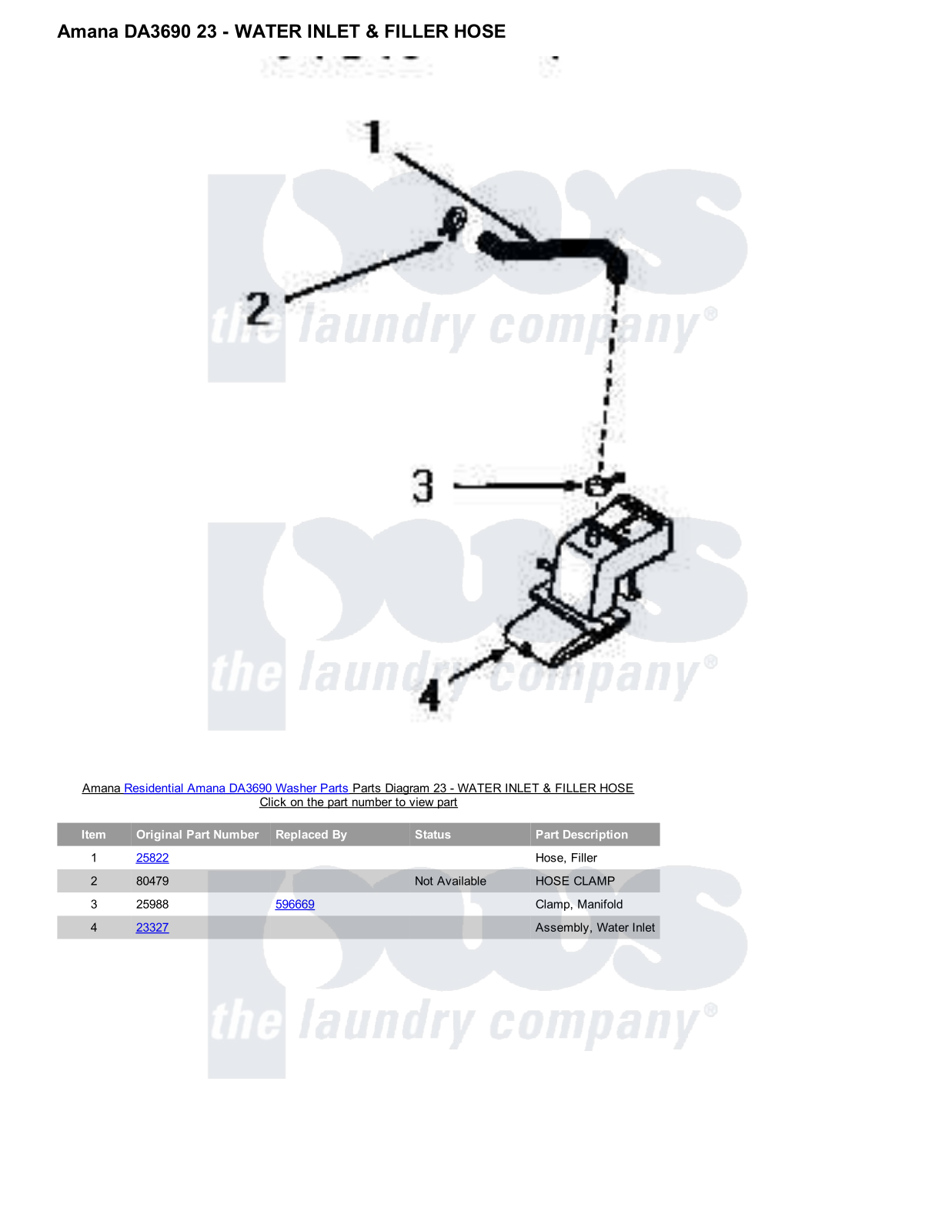 Amana DA3690 Parts Diagram