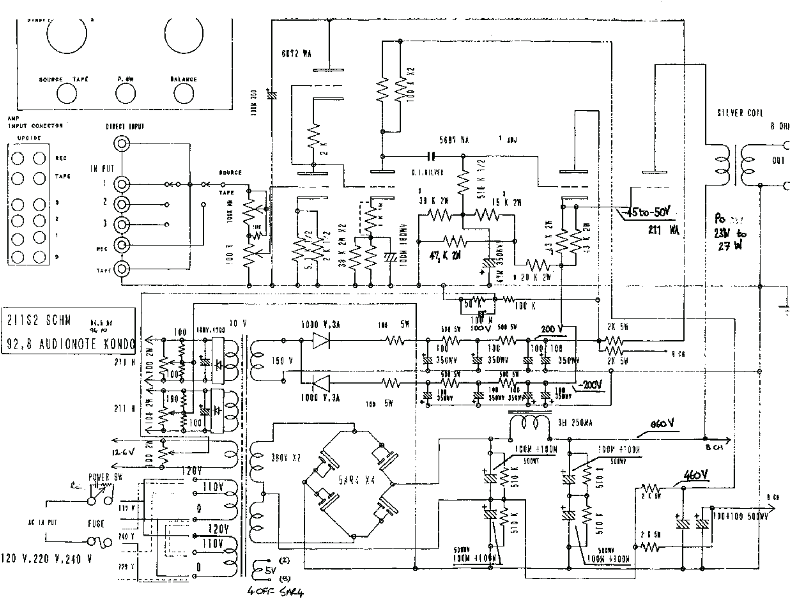 Audio Note Ongaku Schematic