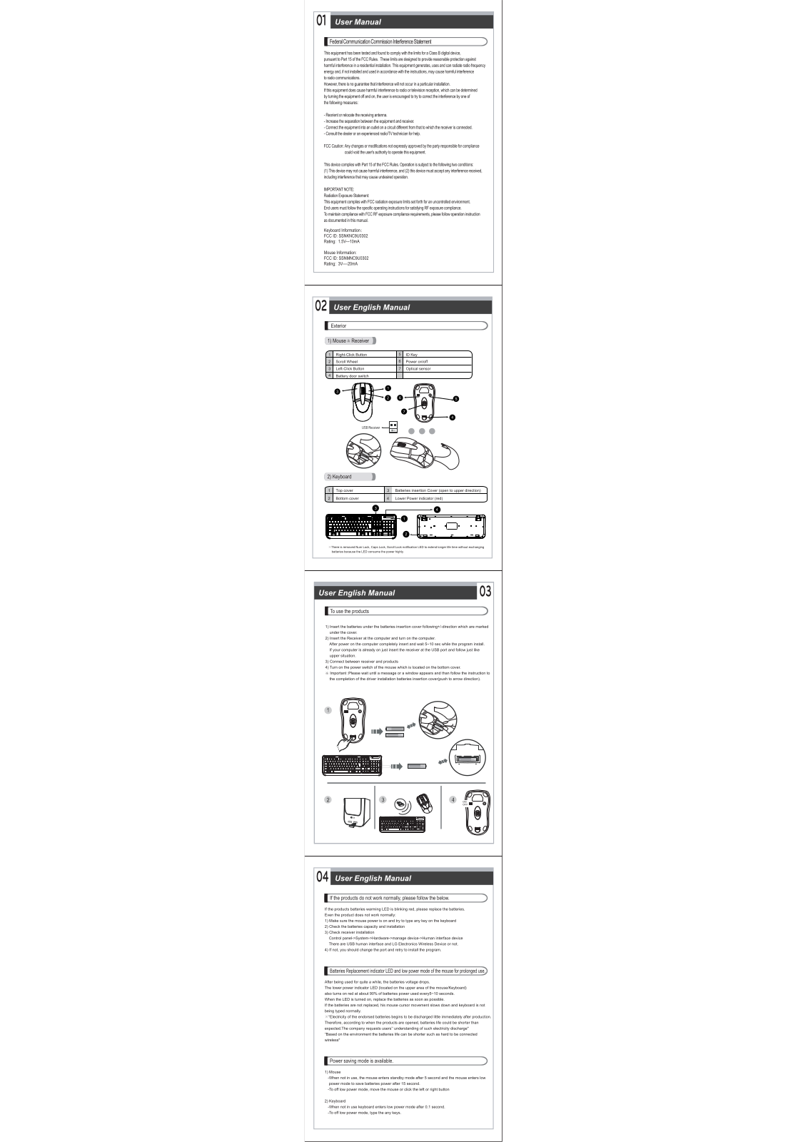 LG KNC9U0302, MNC9U0302 User Manual