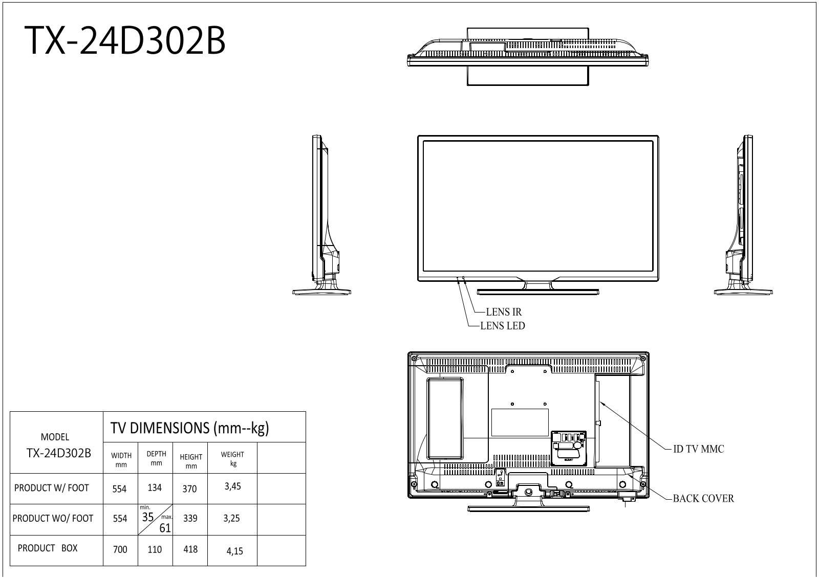 Panasonic TX-24D302 Instruction manual