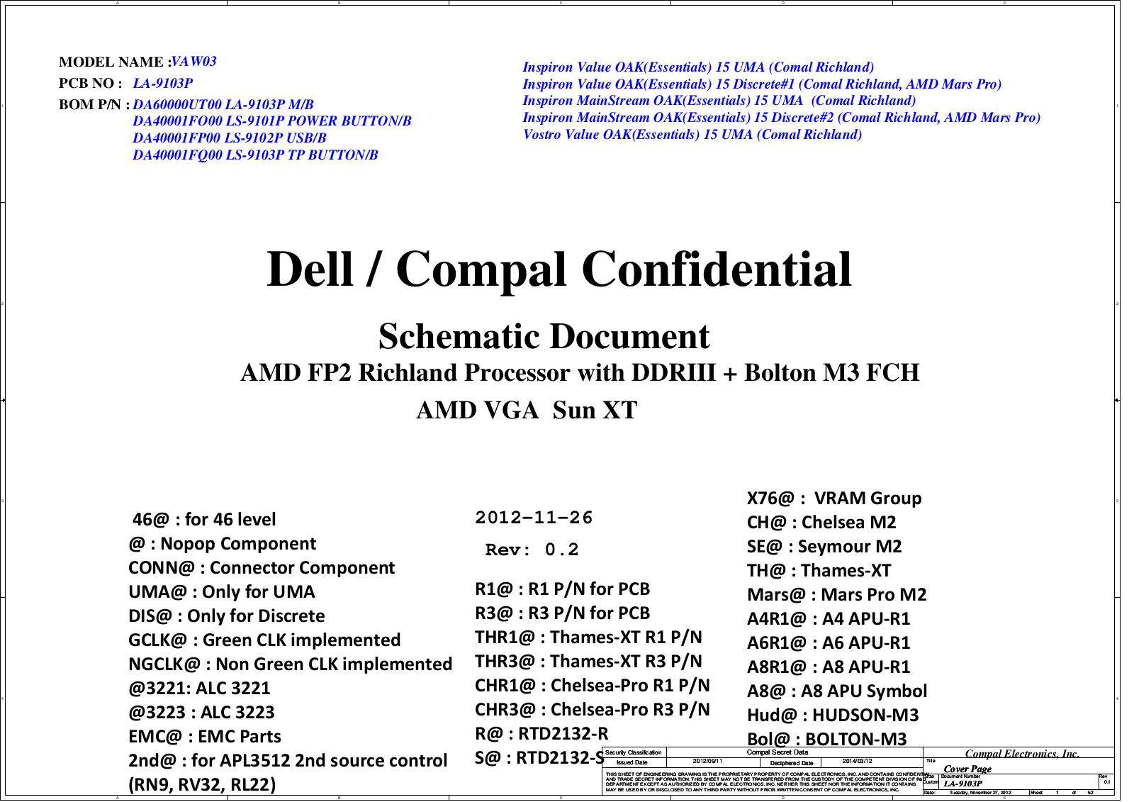 COMPAL LA-9103P Schematics