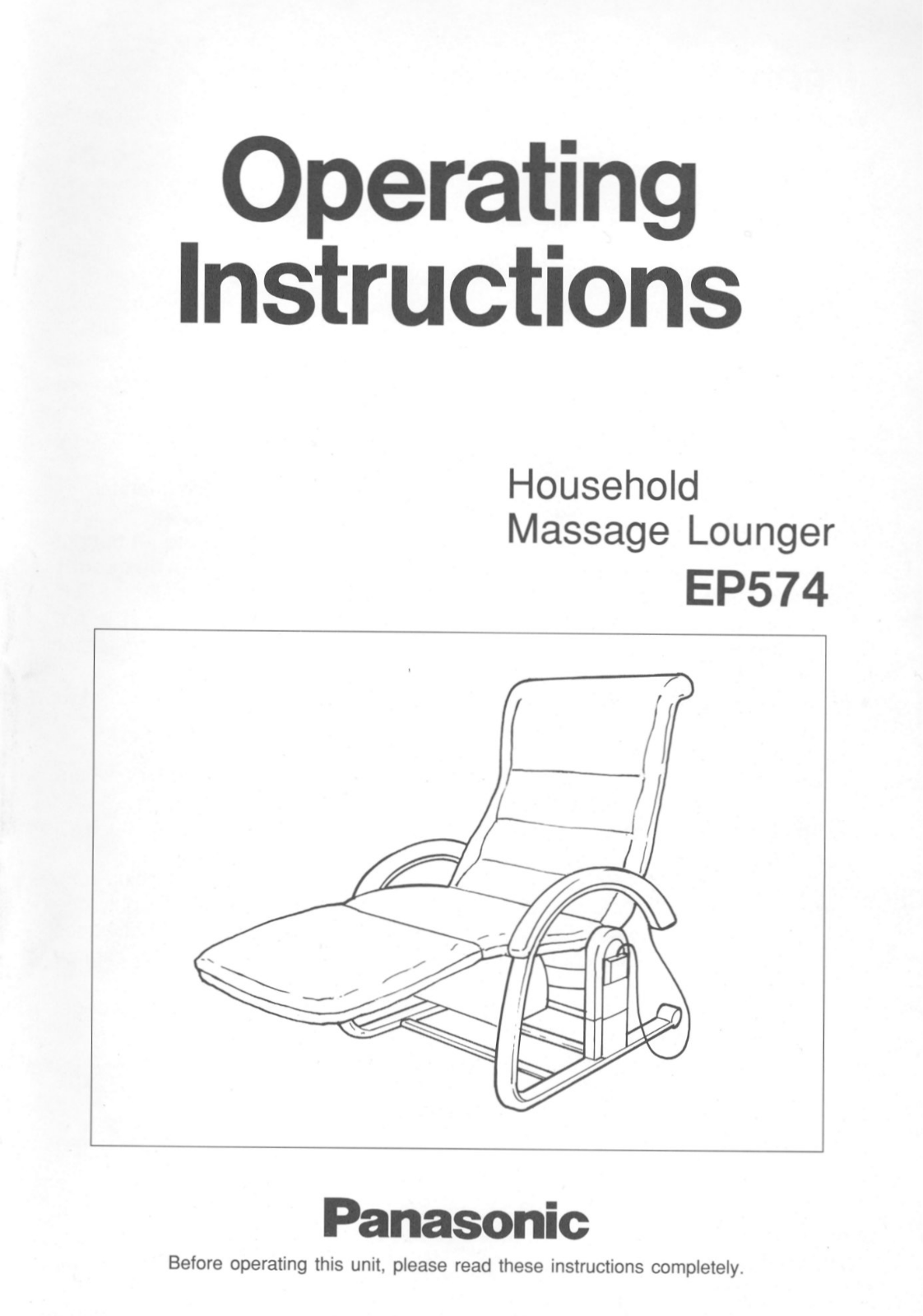 Panasonic EP574 User Manual