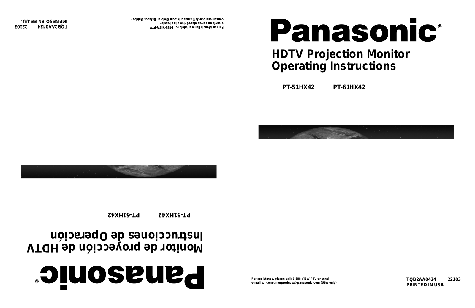 Panasonic PT-61HX42, PT-51HX42 User Manual