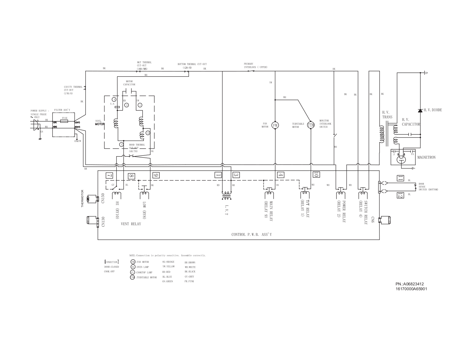 Frigidaire UMV1422US Wiring Diagram