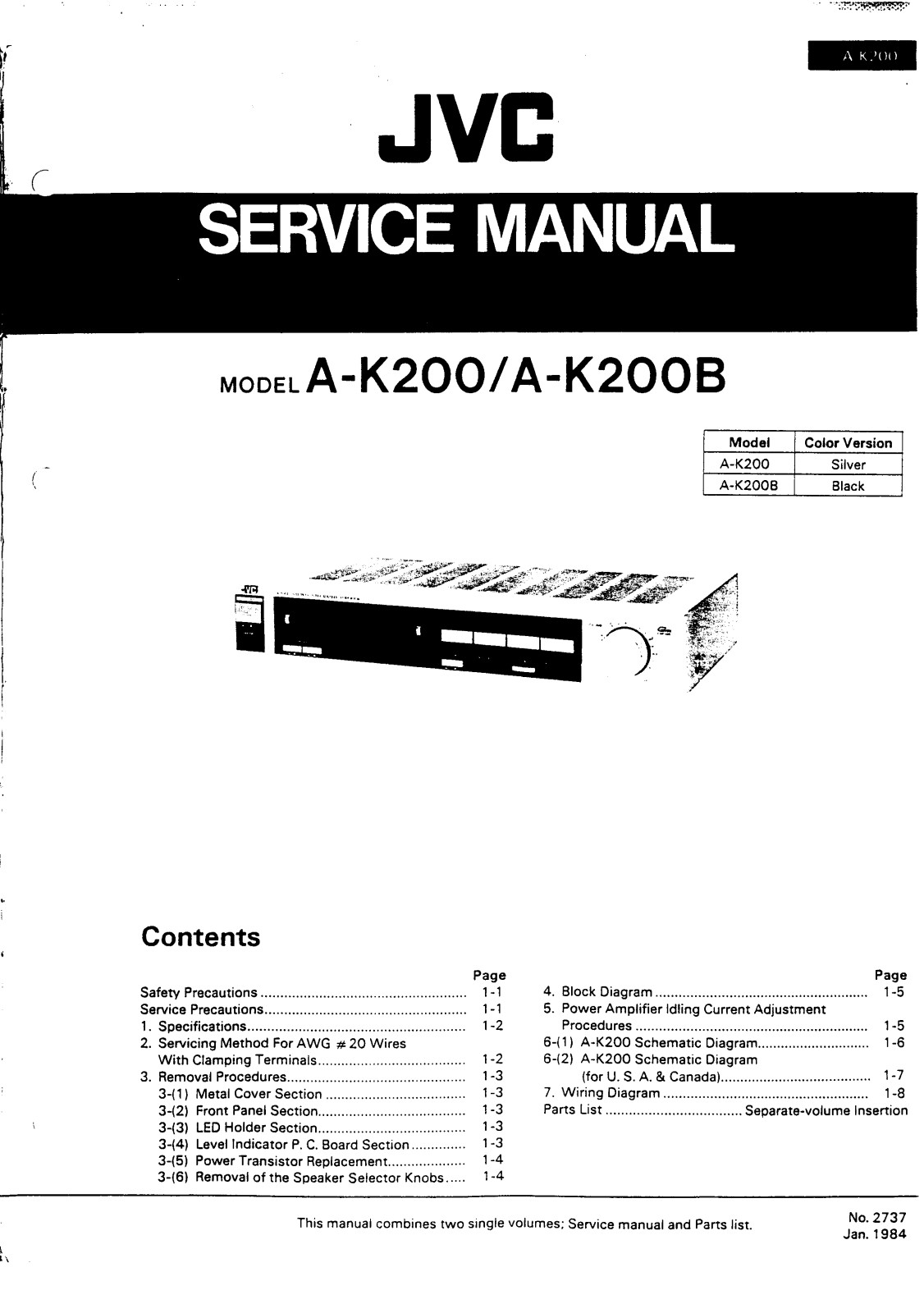 JVC AK-200, AK-200-B Service manual