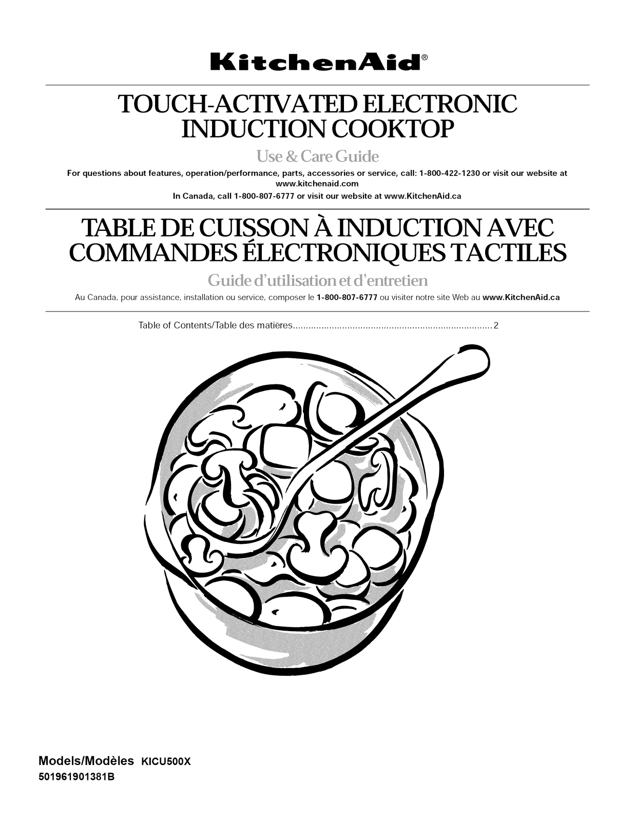 KitchenAid KICU500XBL00 Owner’s Manual