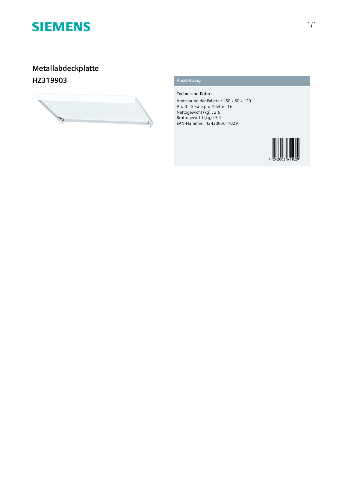 Siemens HZ319903 User Manual