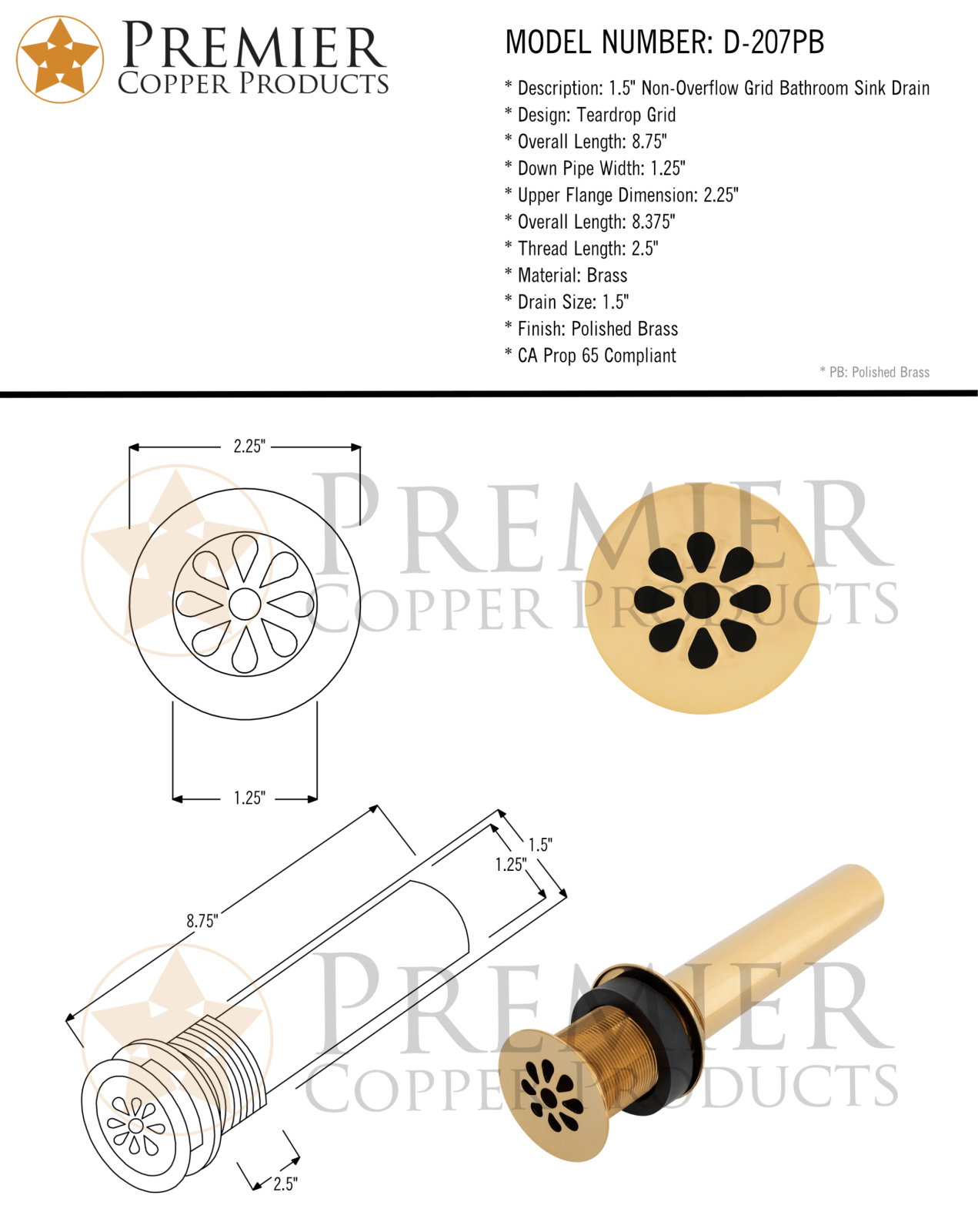 Premier Copper Products IER10070 Specifications - ManualMachine.com