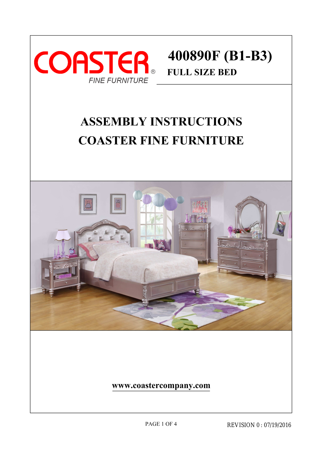 Coaster 400890F Assembly Guide - ManualMachine.com