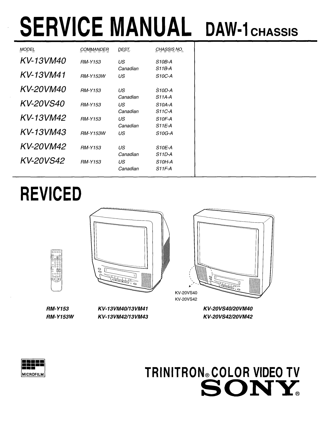 Sony kv 13vm40 schematic