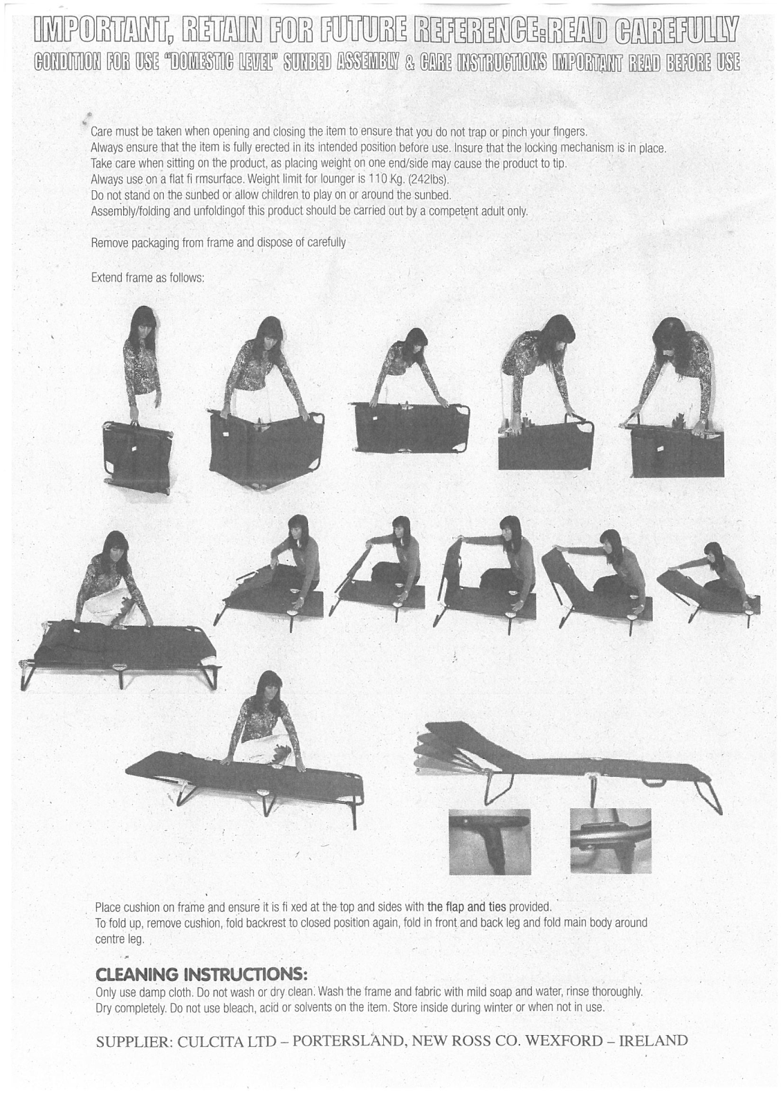 Argos SBD10WF ASSEMBLY INSTRUCTIONS