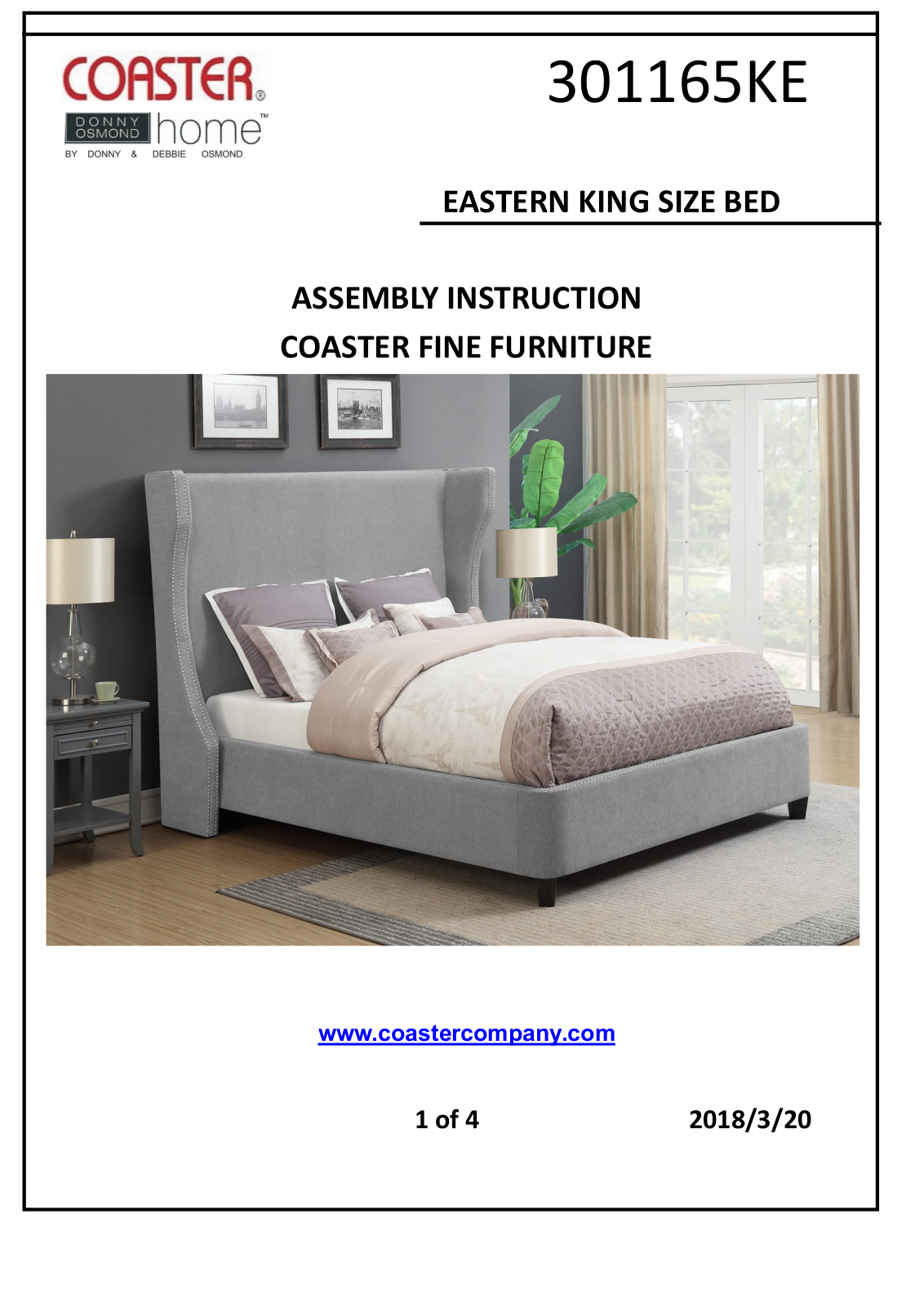 Coaster 301165KE Assembly Guide