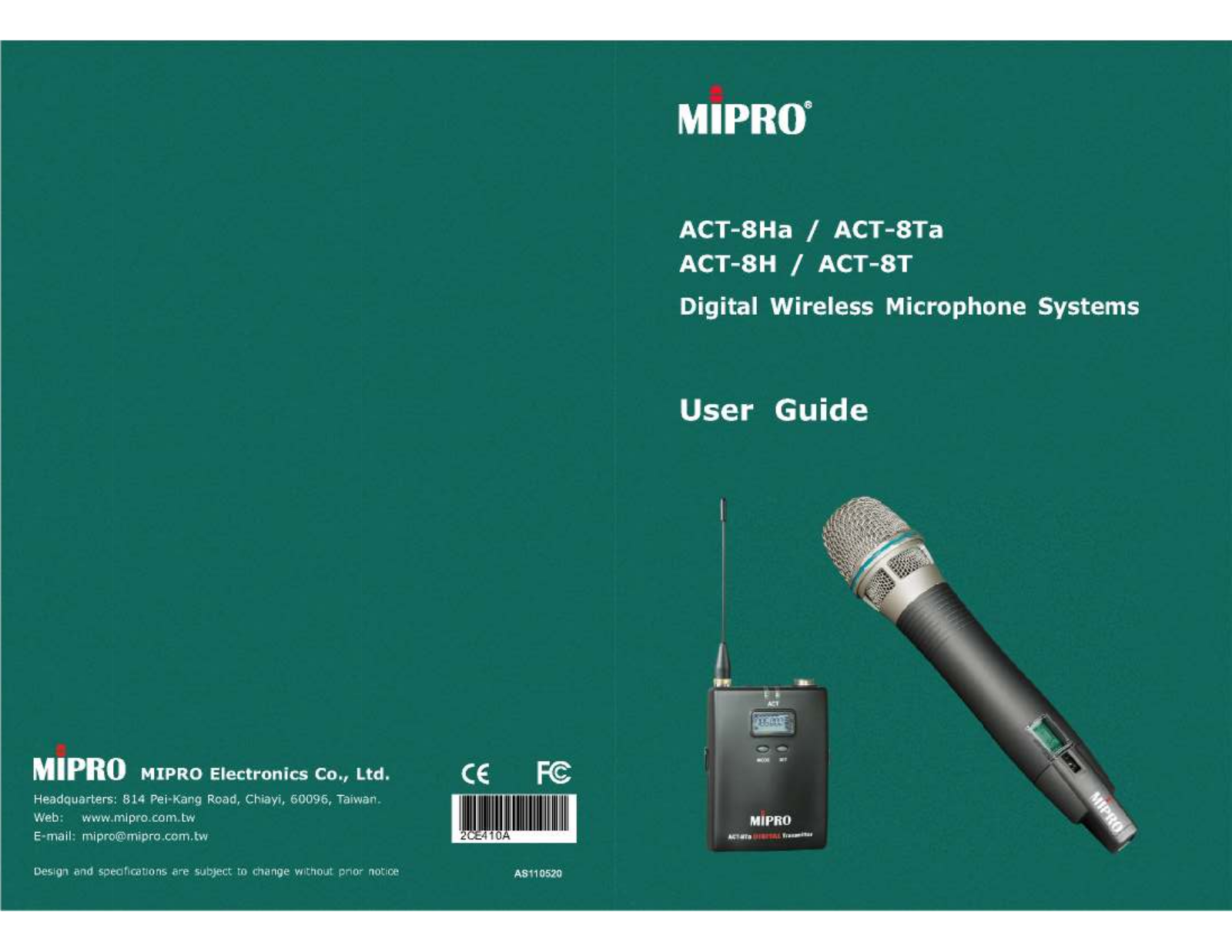 Mipro Electronics Co ACT8HA, ACT8TA Users manual