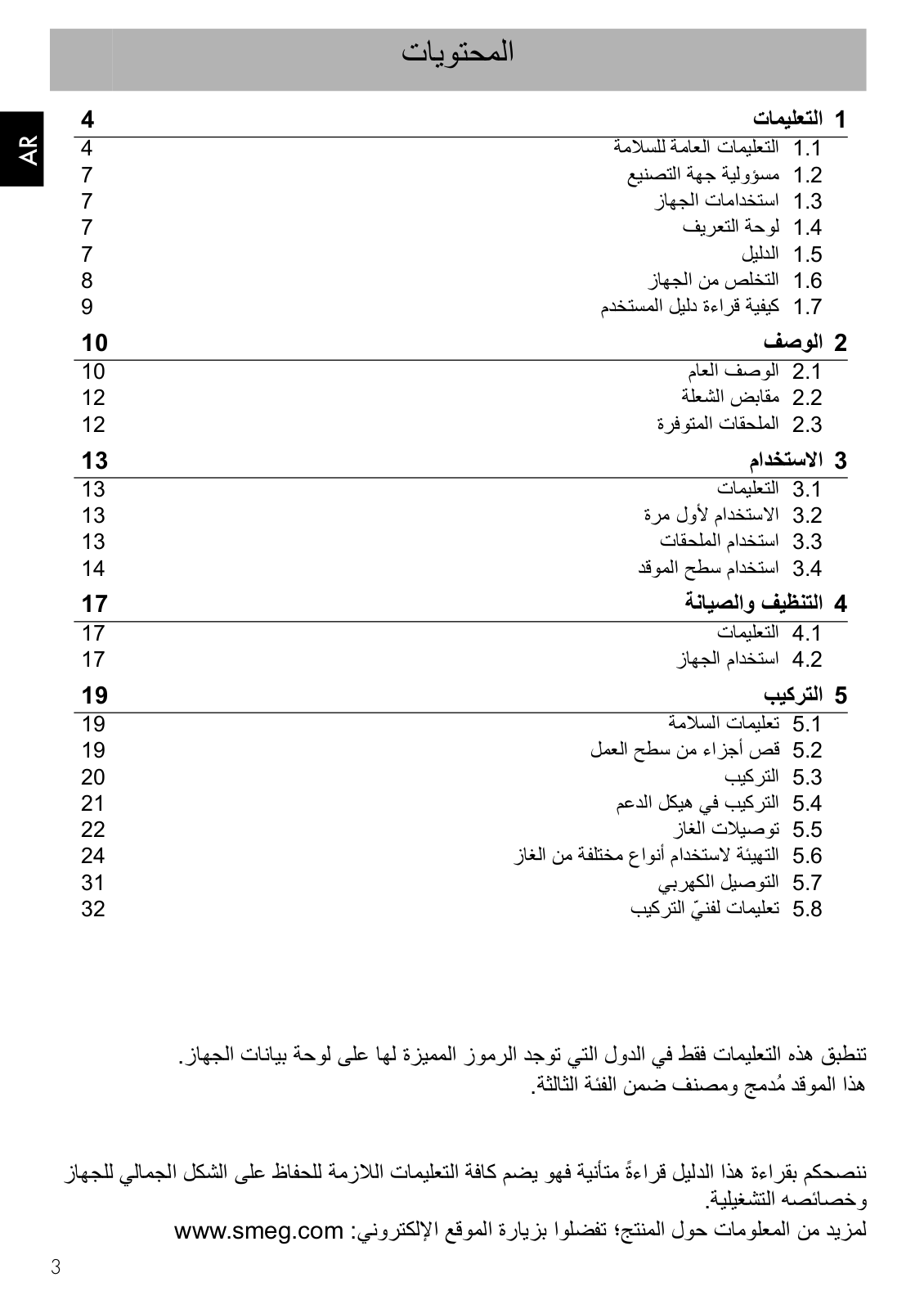 Smeg SE775GH5 User manual