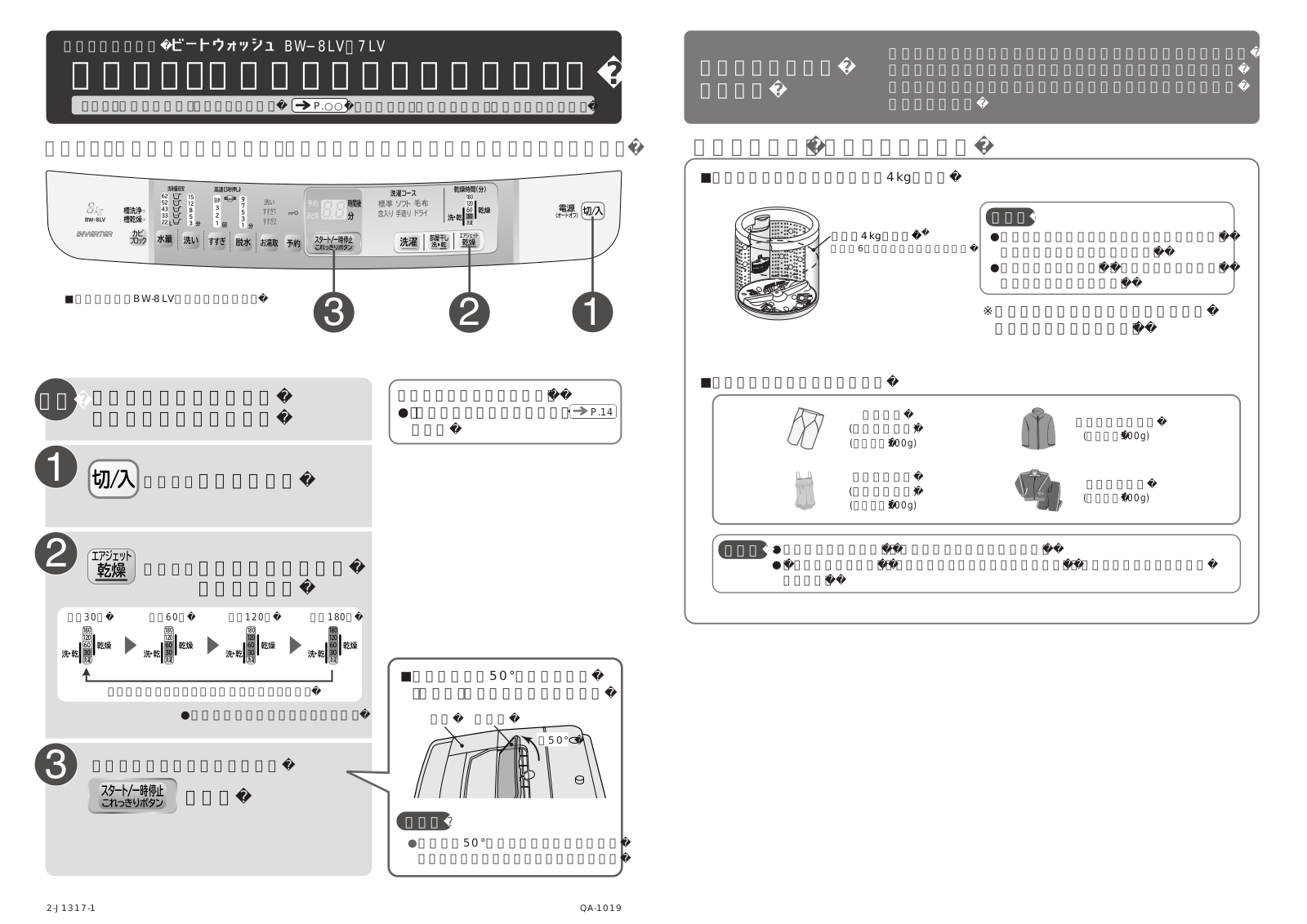 Hitachi BW-8LV User Manual