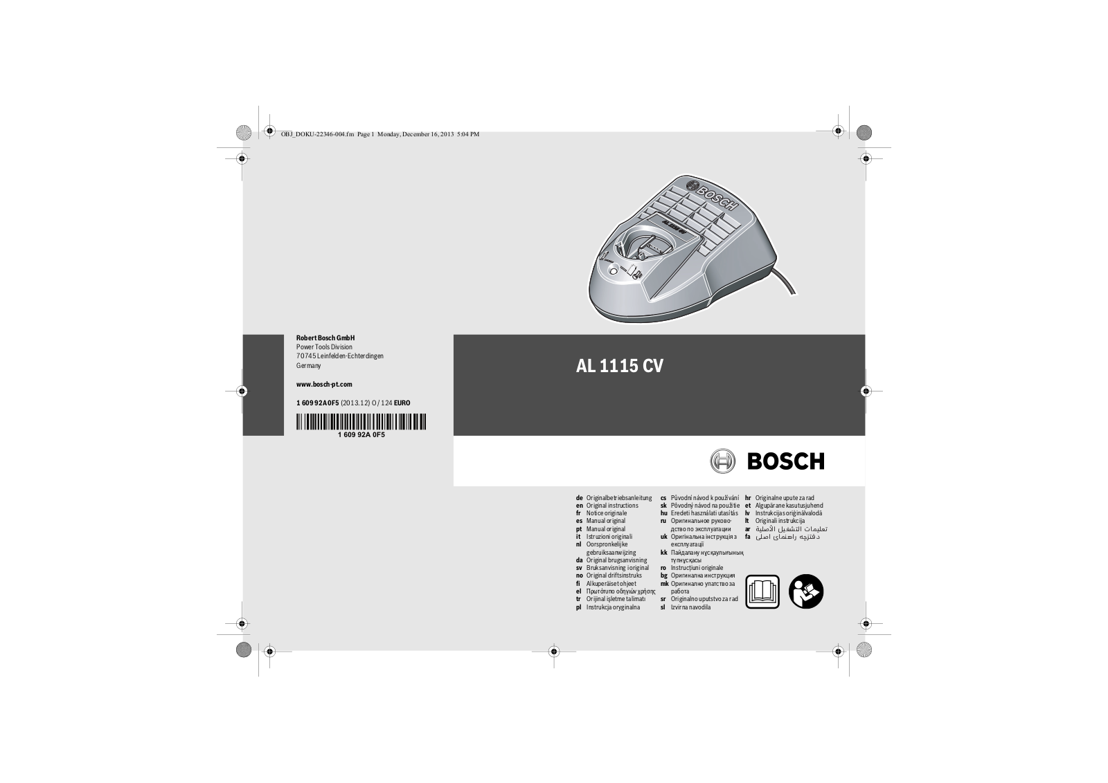 Bosch AL 1115 CV User Manual