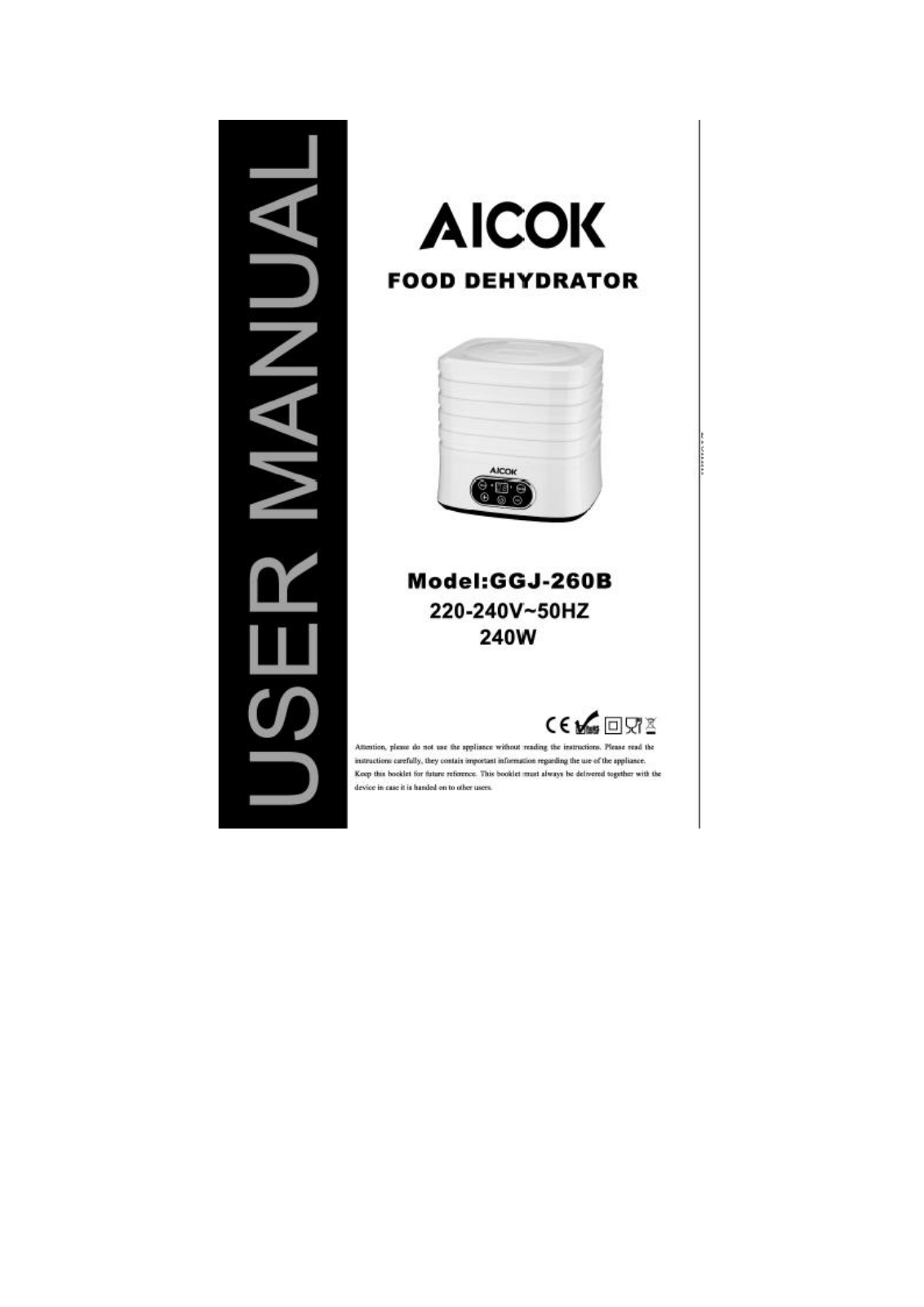 Aicok GGJ-260B User Manual