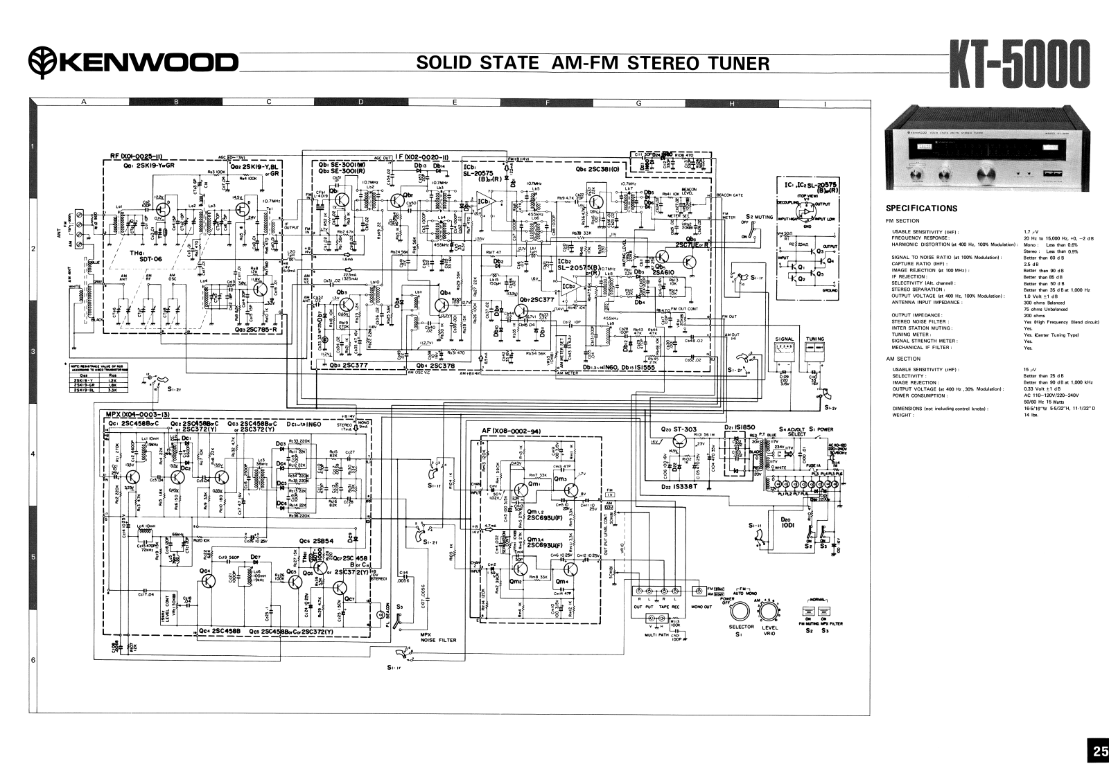 Kenwood KT-5000 Schematic