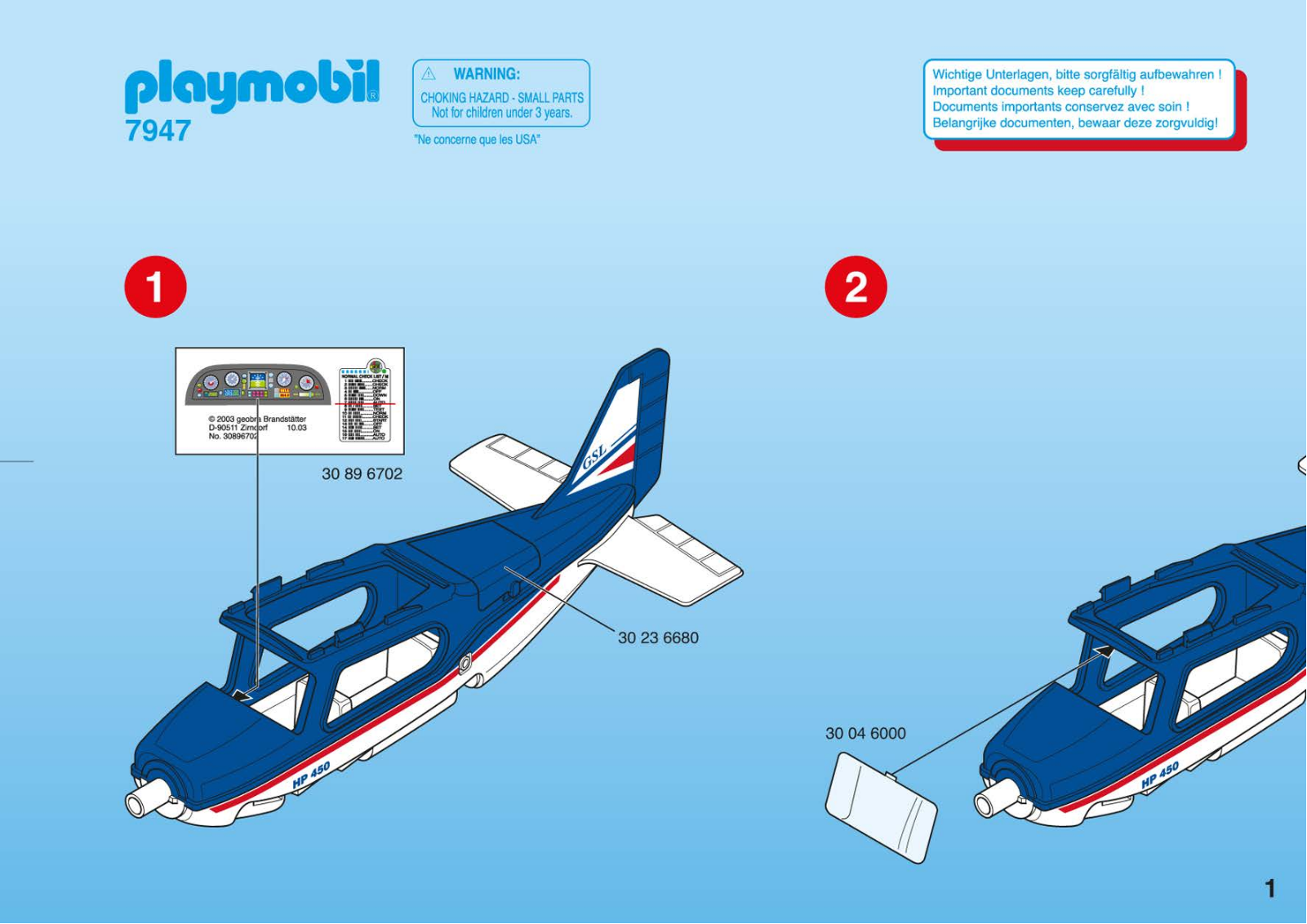 Playmobil 7947 Instructions