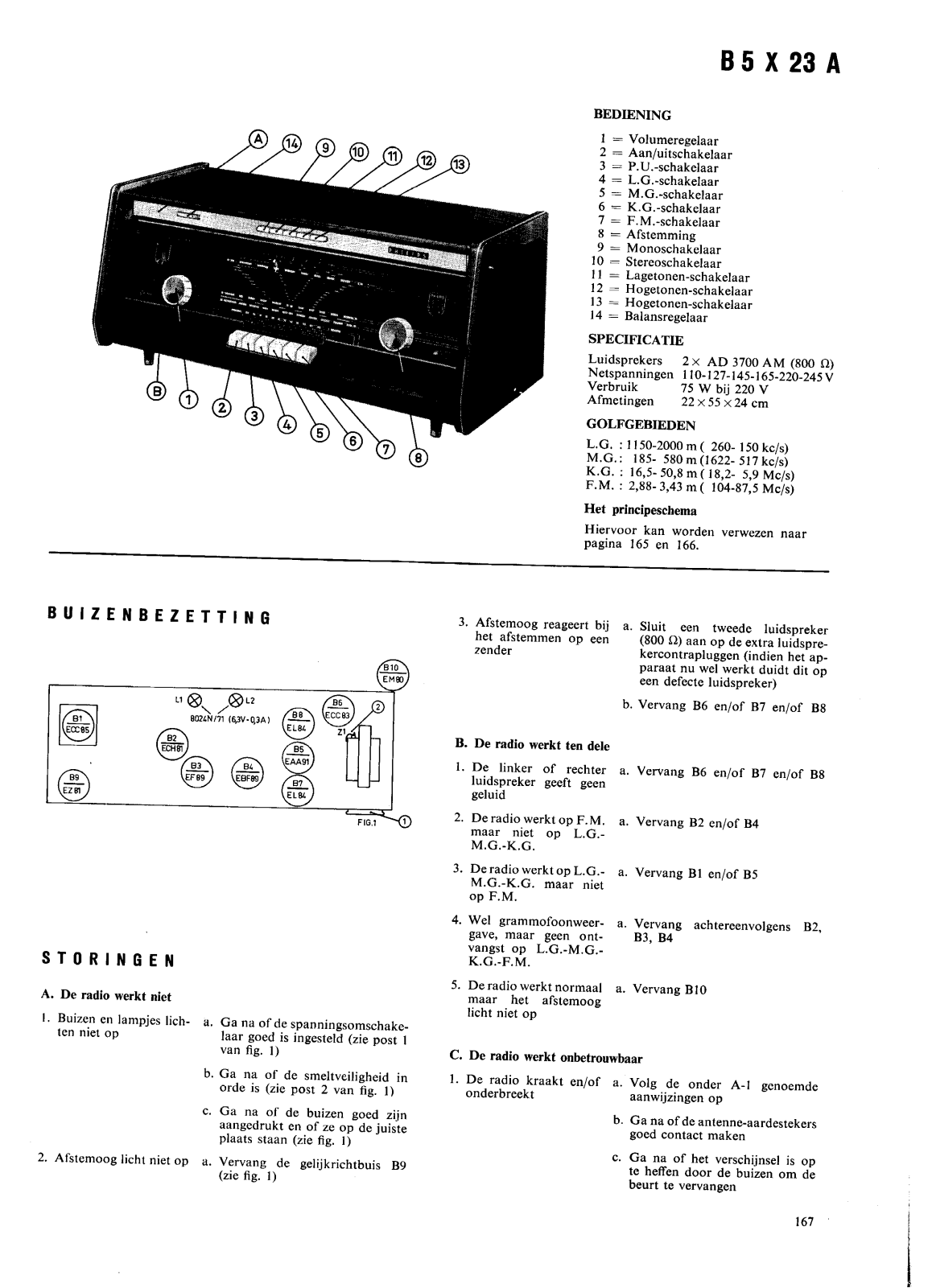 Philips B-5-X-23-A Service Manual