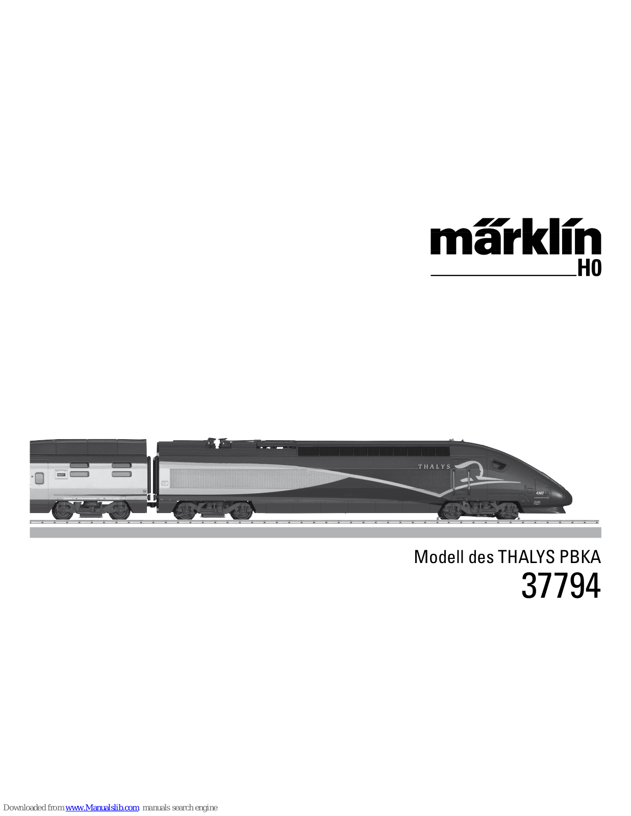 marklin 37794 Instruction Manual - ManualMachine.com