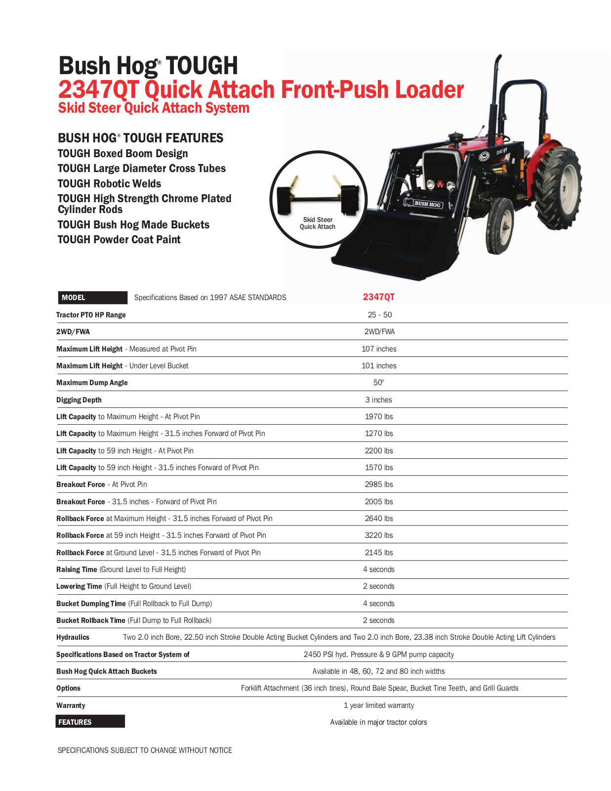 Bush Hog 2347QT User Manual