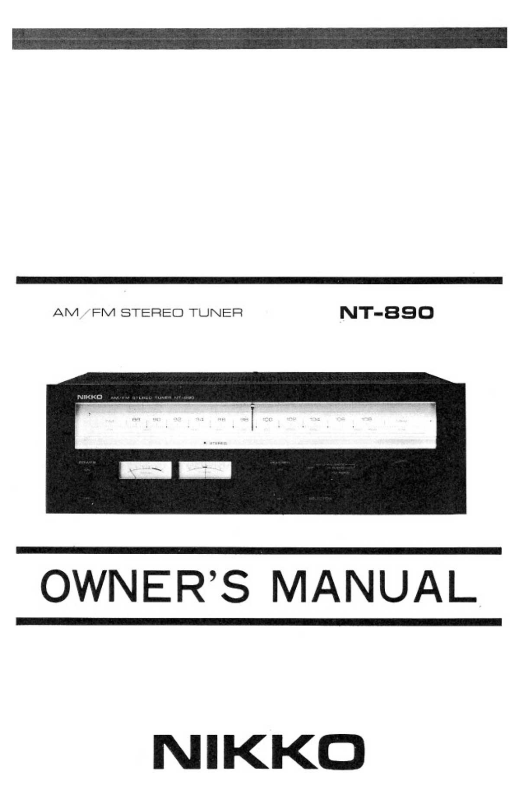 Nikko NT-890 Service Manual