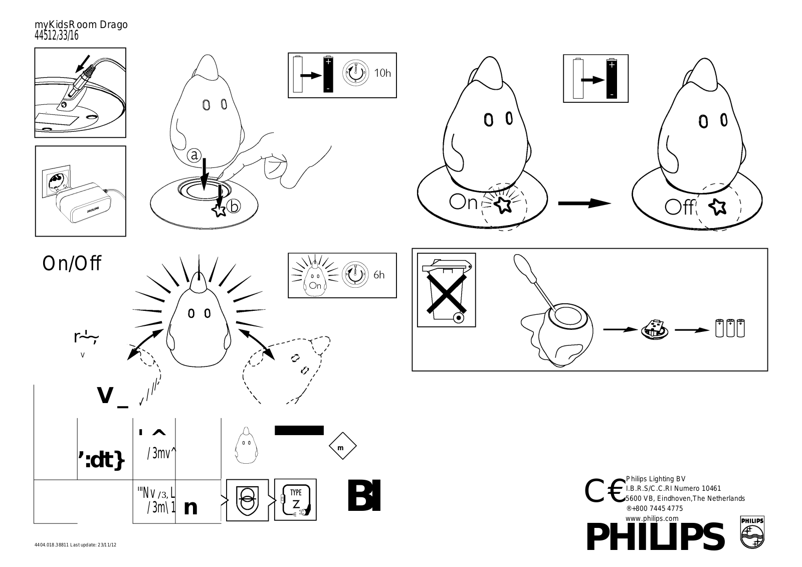 Philips myKidsRoom Lámpara de mesa User Manual