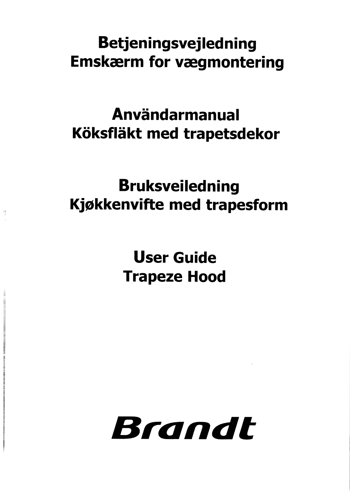 Brandt AD226XN1, AD226WN1, AD229XN1 User Manual