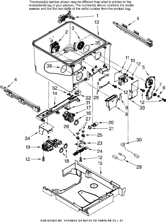 KitchenAid KUDD03DTPA0 Parts List