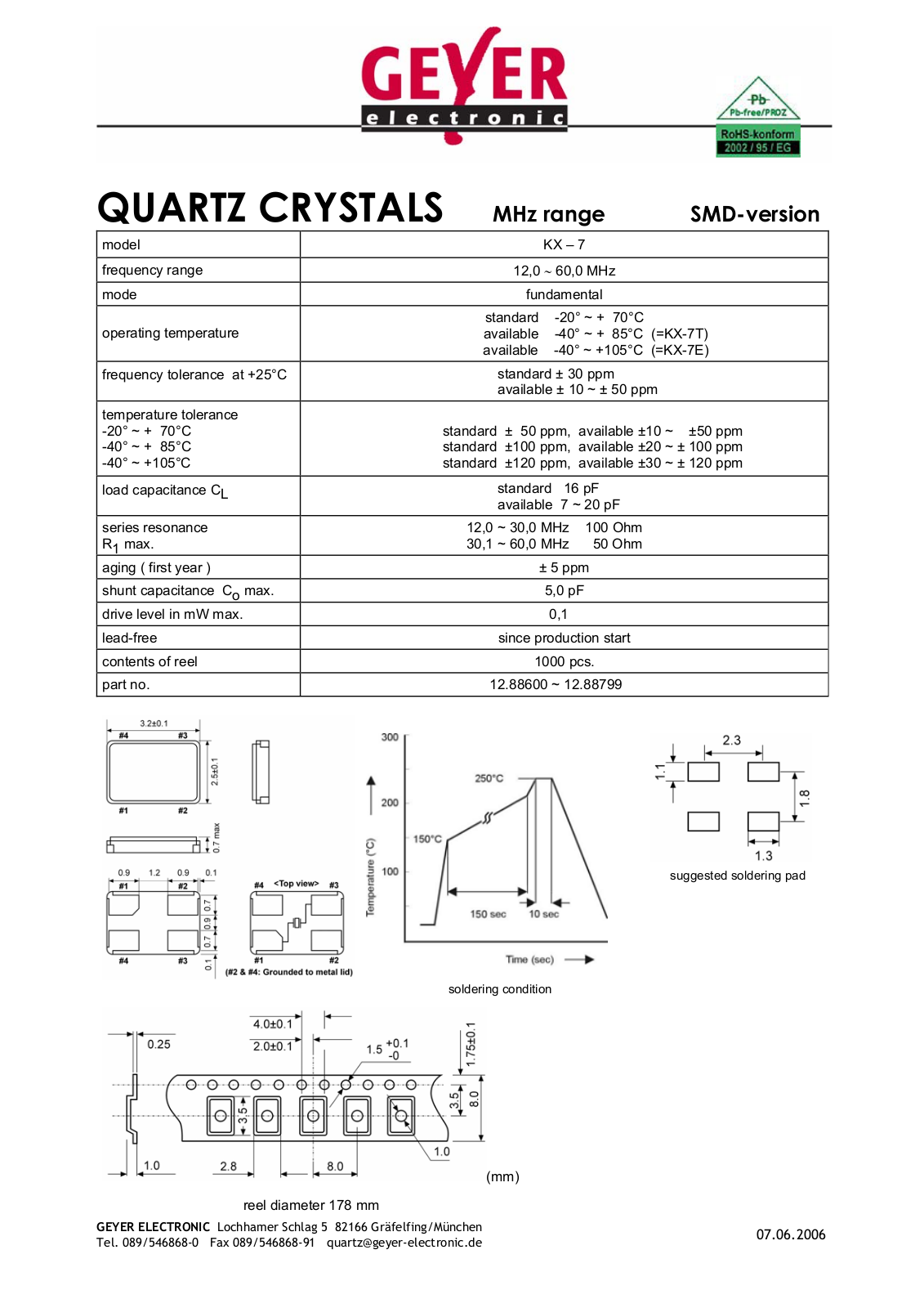 Datasheet KX-7 Datasheet (Rainbow Electronics) - ManualMachine.com
