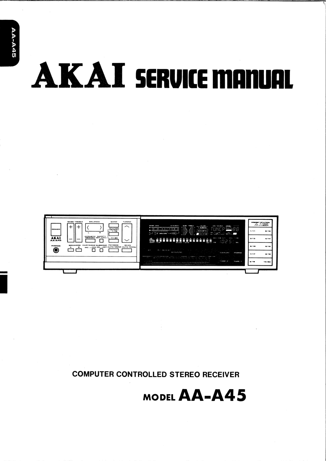 Akai AAA-45 Service manual
