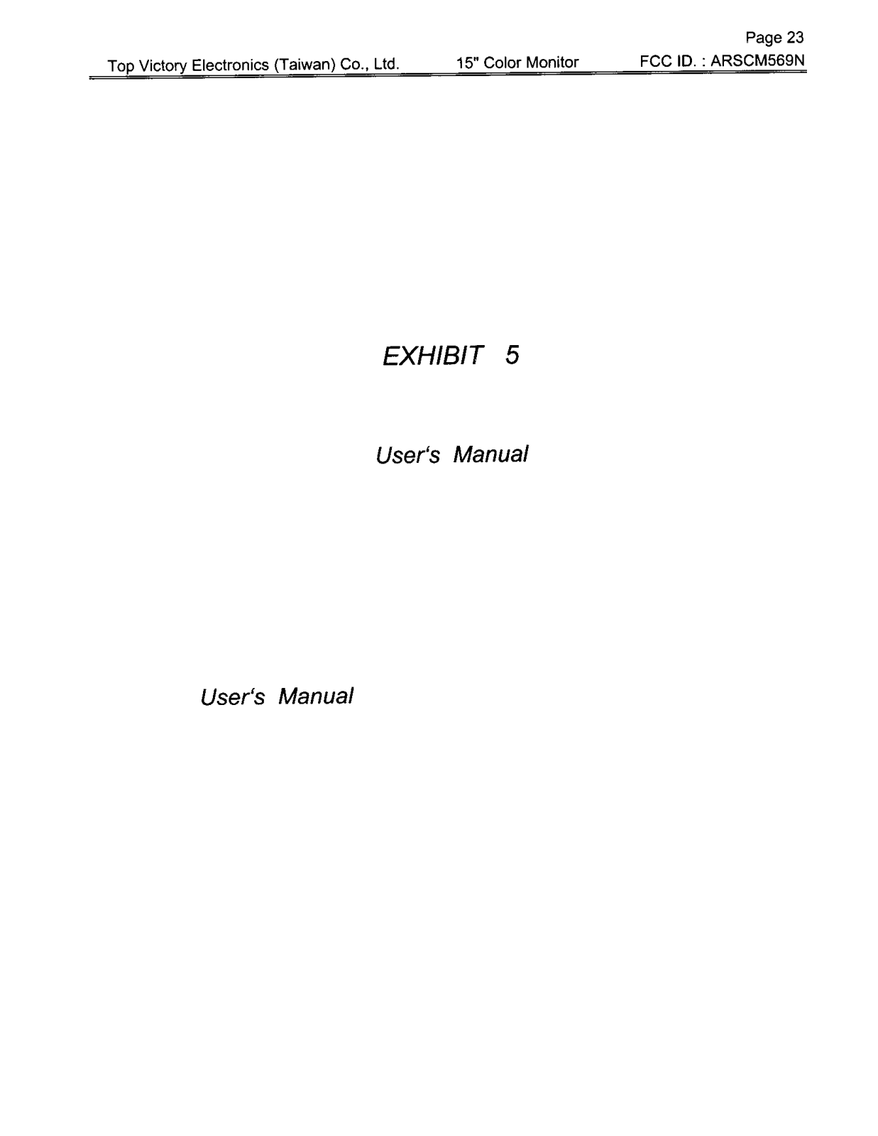Top Victory Electronics CM569N User Manual - ManualMachine.com