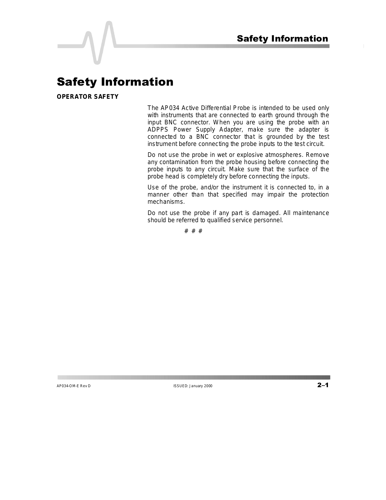 Lecroy AP034-OM-E-02 User Manual