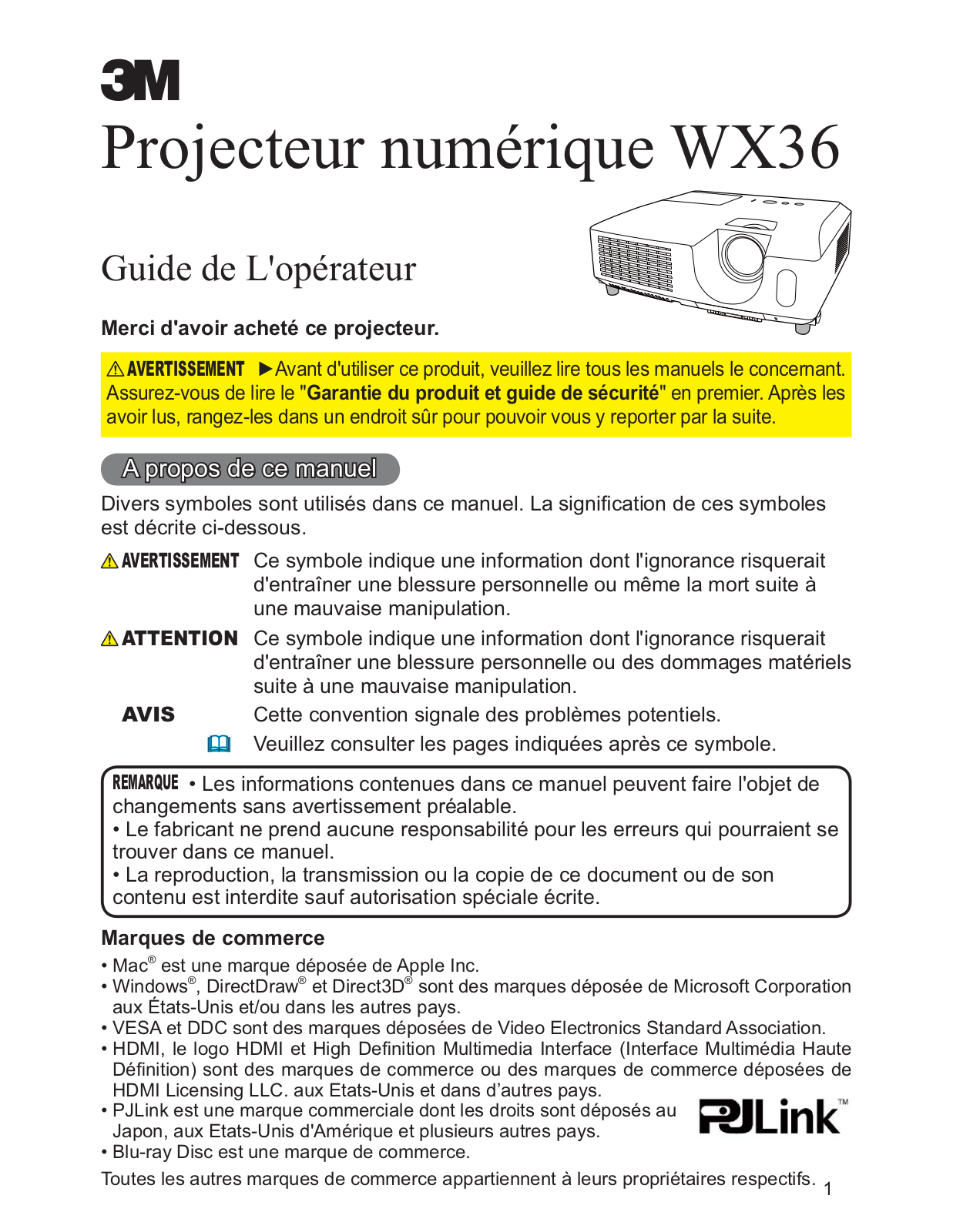 3M WX36 User Manual