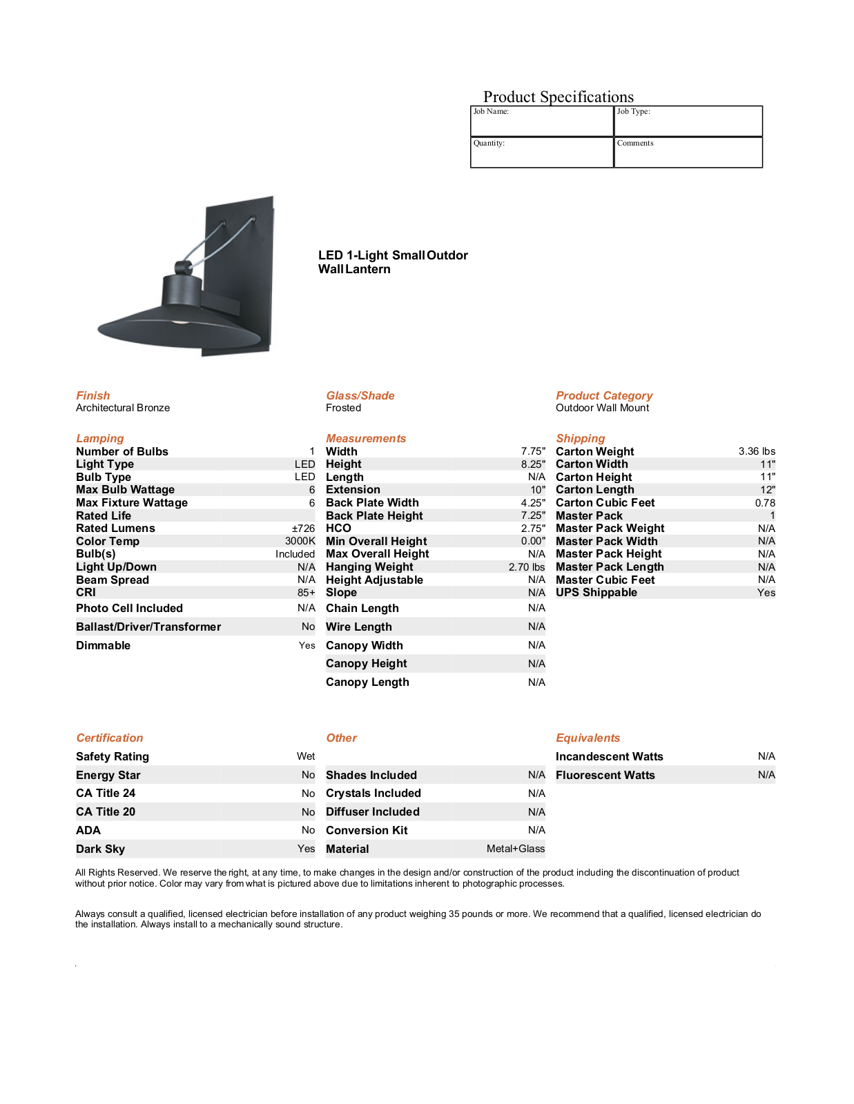 AllModern BRYS5821 Specifications - ManualMachine.com