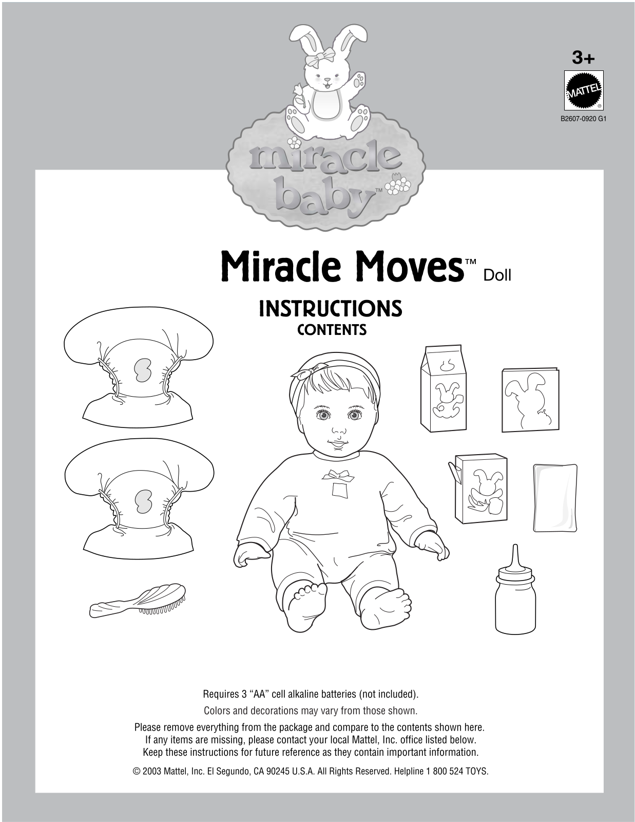 Fisher-Price B2608, B2607 Instruction Sheet