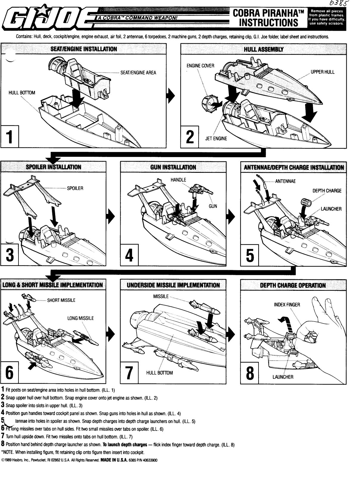 HASBRO GIJoe Cobra Piranha User Manual