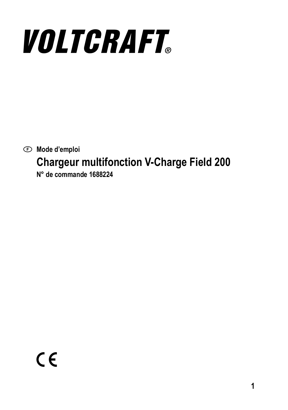 VOLTCRAFT V-Charge Field 200 Operation Manual