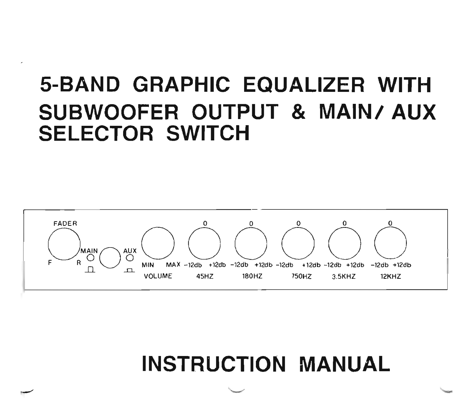 Power Acoustik PEQ-35 Instruction Manual