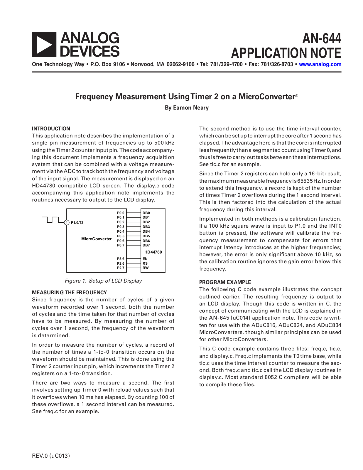 Analog Devices AN644 Application Notes