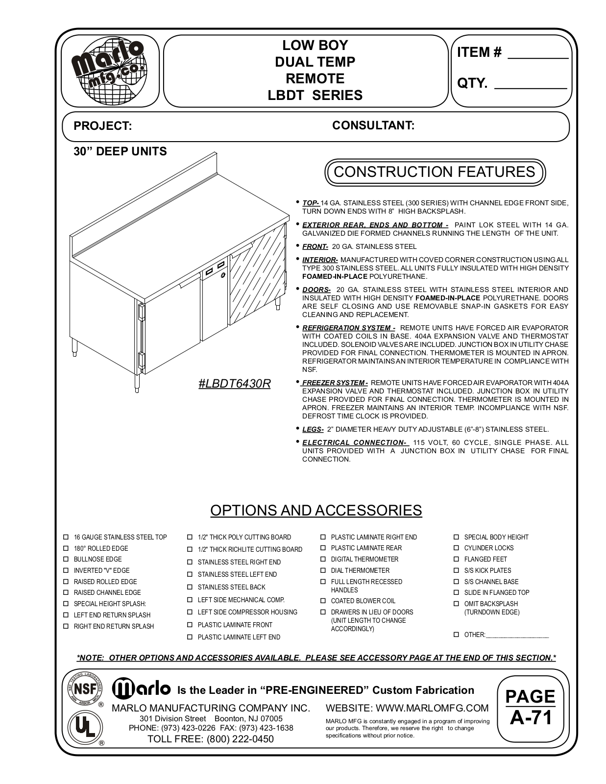 Marlo LBDT5830R User Manual